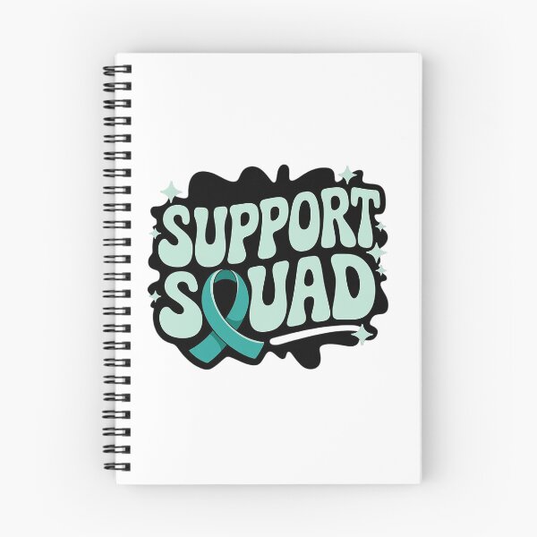 Item preview, Groovy Support Squad Ovarian Cancer Awareness Teal Ribbon designed and sold by KonopikaaArt.