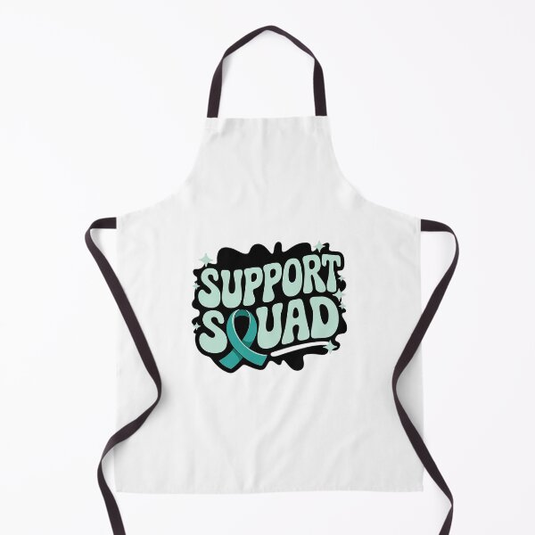 Item preview, Groovy Support Squad Ovarian Cancer Awareness Teal Ribbon designed and sold by KonopikaaArt.
