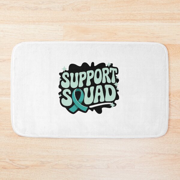 Item preview, Groovy Support Squad Ovarian Cancer Awareness Teal Ribbon designed and sold by KonopikaaArt.