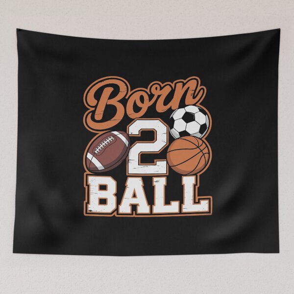 Item preview, Born 2 Ball 2nd Birthday Sports 2 Year Old Boy Second Bday designed and sold by nicomitchell.
