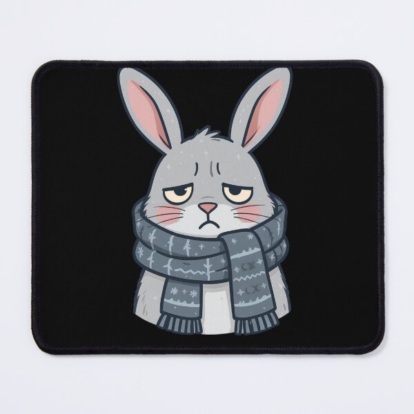 Item preview, Rabbit Who Hates Winter | Funny Sarcastic Winter Bunny Cartoon designed and sold by ColorSplash123.