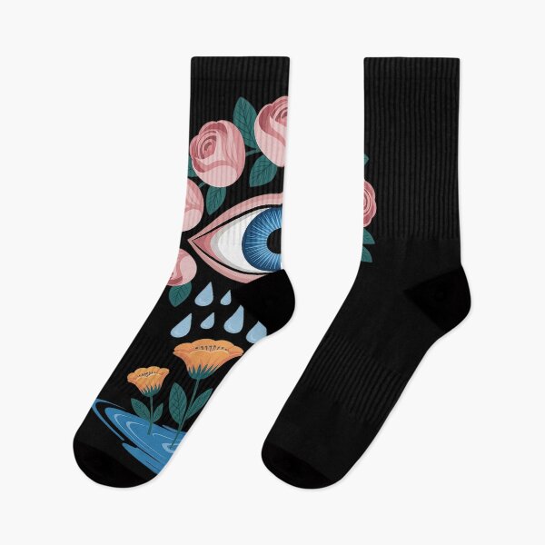 Item preview, Crying Eye with Roses and Teardrops designed and sold by FluoroWave.