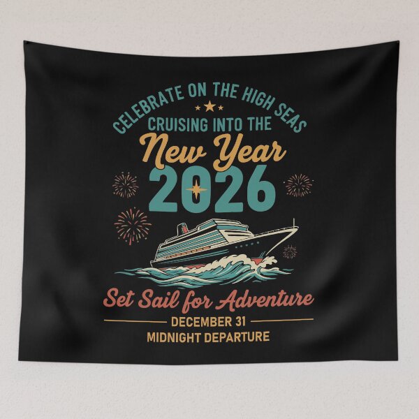 Item preview, Celebrate On The High Seas Cruising Into The New designed and sold by LuminOrb.