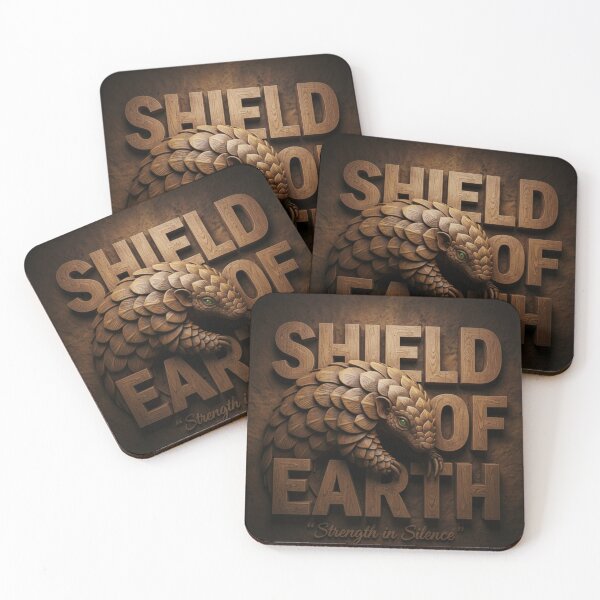 Item preview, Pangolin Carved Wood Art  Shield of Earth  Wall Art designed and sold by SavannaStrikes.