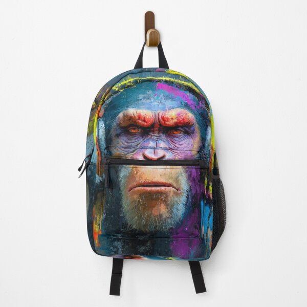 Item preview, Stylish Dj Monkey Ape With Headphones Vivid Art designed and sold by GrinGalore.