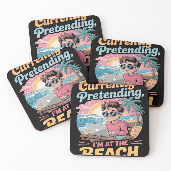 Item preview, Currently Pretending I'm at the Beach Funny Summer designed and sold by Voidbinder.