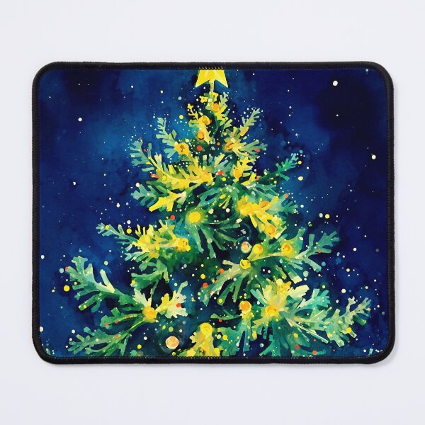 Item preview, Bright Yellow Christmas Tree Lights designed and sold by PainterlyPlay.