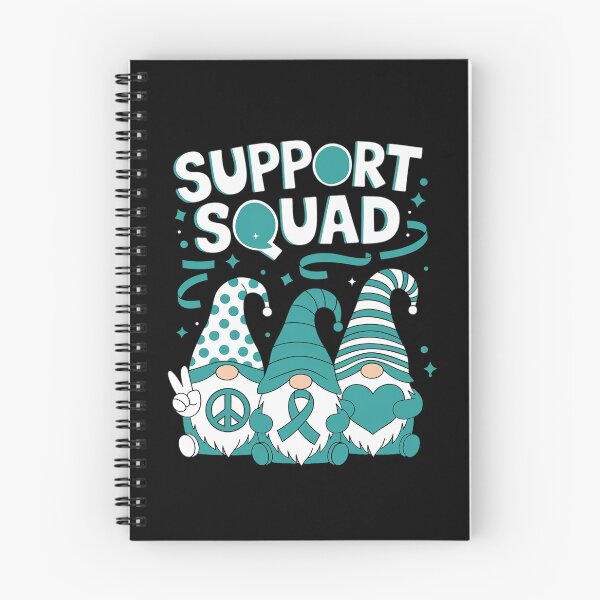 Item preview, Support Squad Ovarian Cancer Awareness Gnomes & Teal Ribbon designed and sold by KonopikaaArt.