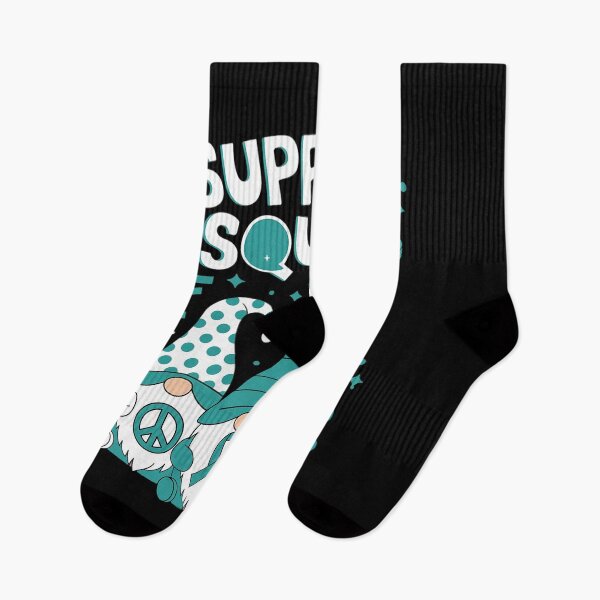 Item preview, Support Squad Ovarian Cancer Awareness Gnomes & Teal Ribbon designed and sold by KonopikaaArt.