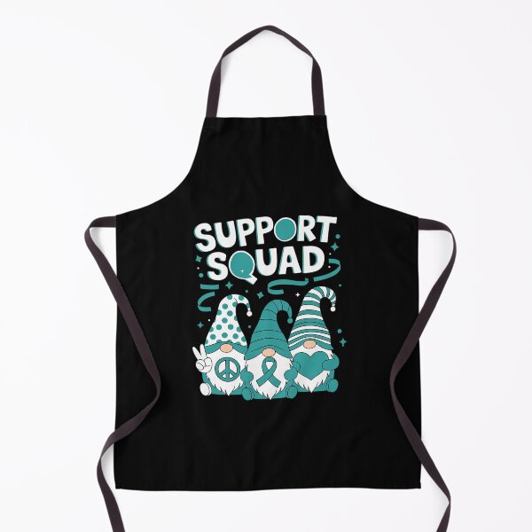 Item preview, Support Squad Ovarian Cancer Awareness Gnomes & Teal Ribbon designed and sold by KonopikaaArt.