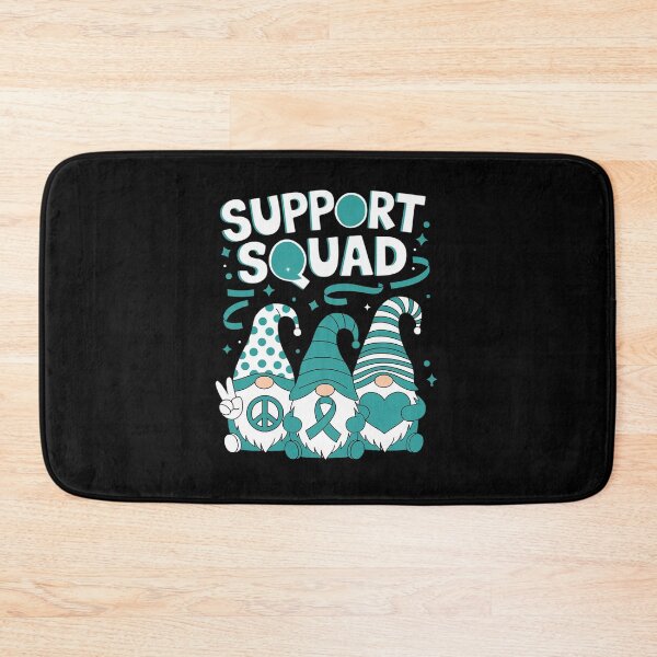 Item preview, Support Squad Ovarian Cancer Awareness Gnomes & Teal Ribbon designed and sold by KonopikaaArt.