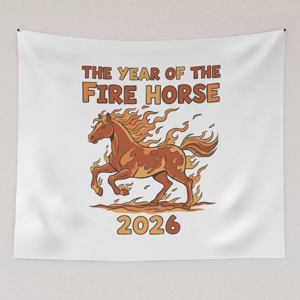 Item preview, The Year Of The Fire Horse 2026 Celebration designed and sold by LuminOrb.