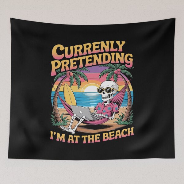Item preview, Currently Pretending I'm At The Beach Skeleton designed and sold by Voidbinder.