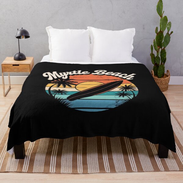 Item preview, Myrtle Beach South Carolina Palm Tree Surf 70's Retro Sunset designed and sold by TAYLOROUSDALE.