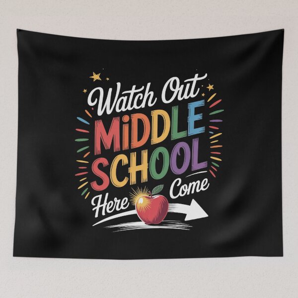 Item preview, Watch Out Middle School Here I Come Funny Back to School designed and sold by KonopikaaArt.