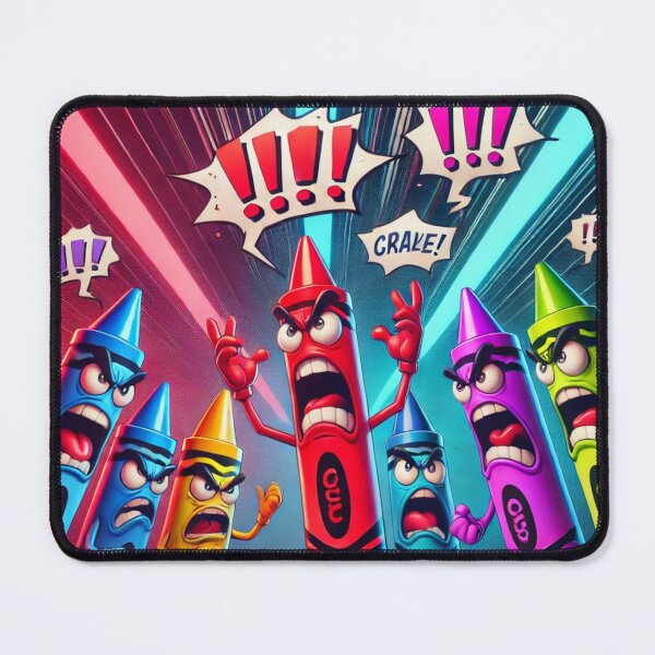 Item preview, Crayon Chaos – Angry Neon Classroom Comic designed and sold by ComedyInkFactor.
