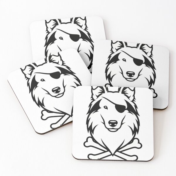 Item preview, Pirate Collie — Dog Skull & Crossbones Illustration Sticker & Tee designed and sold by haitrieuic96.