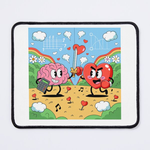 Item preview, Heart vs Brain – The Eternal Battle designed and sold by JustFunnyStuff.