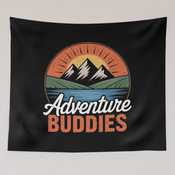 Item preview, Adventure Buddies Couples Hiking Adventure Mountains designed and sold by Elenasriveras.