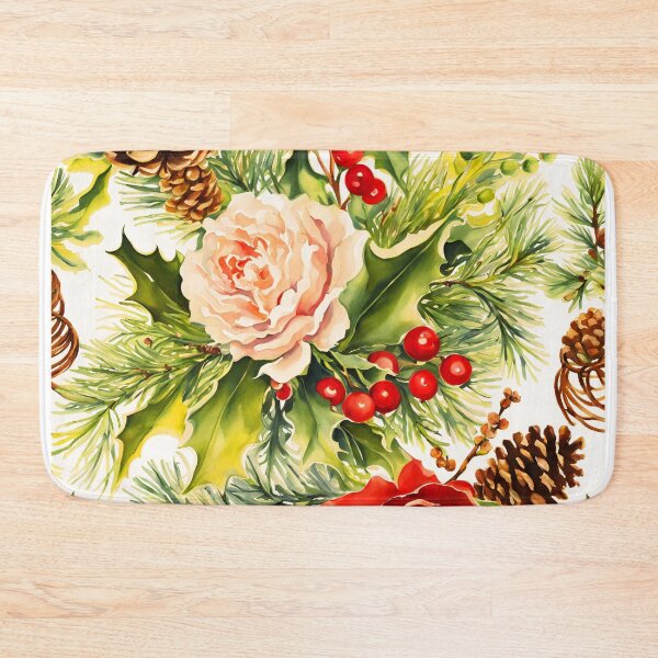 Item preview, Bright Floral Christmas Background designed and sold by ByNicoleSara.