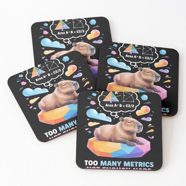 Item preview, Cute Capybara Math Teacher Too Many Metrics Not Enough Naps designed and sold by Voidbinder.