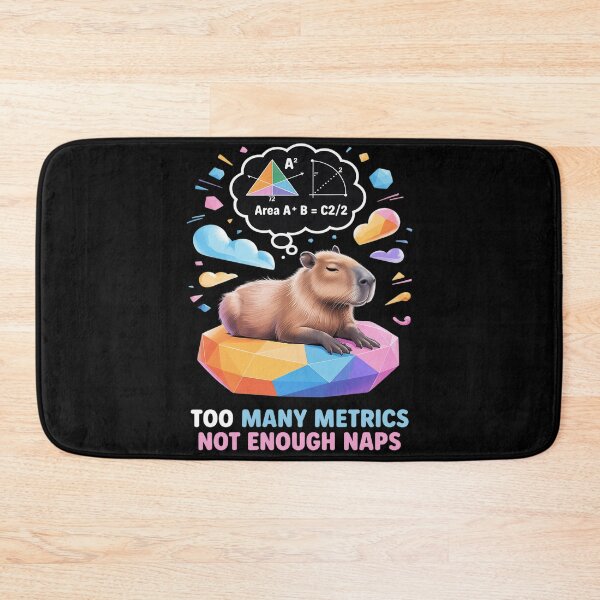 Item preview, Cute Capybara Math Teacher Too Many Metrics Not Enough Naps designed and sold by Voidbinder.