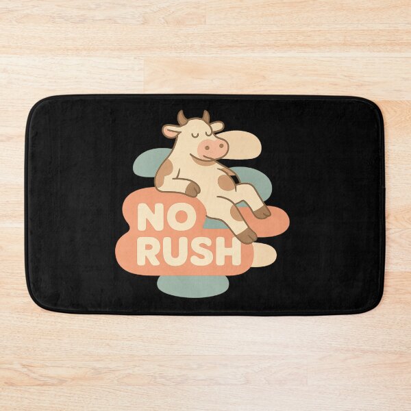 Item preview, No Rush Chill Cow - Pastel Floating Shapes Illustration designed and sold by MKreative Studio.