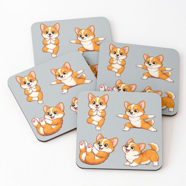 Item preview, Cute Yoga Corgi Poses – Cartoon Dog designed and sold by Darlin8888.