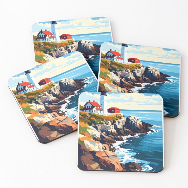 Item preview, Portland Head Miane Light Poster designed and sold by TulipaGraphics.