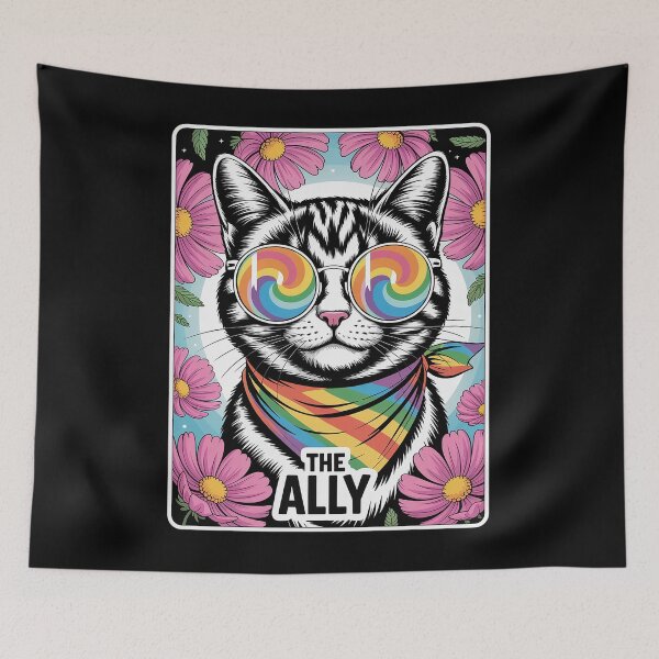 Item preview, Ally Cat Lgbt Gay Pride Month designed and sold by Elenasriveras.