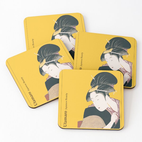 Artikelvorschau, Japanische Schönheit – inspiriert von Utamaro (Goldgelb) entworfen und verkauft von keikono.studio.