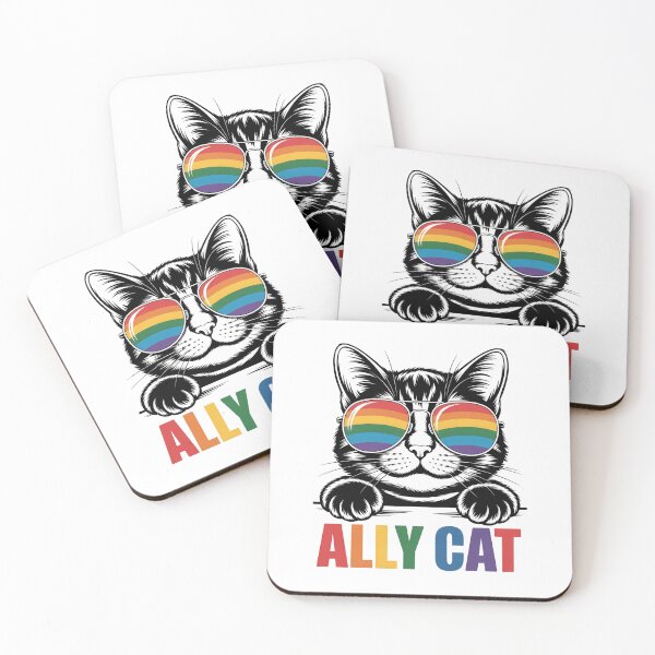 Item preview, Ally Cat Rainbow Gay Pride Lgbt designed and sold by Elenasriveras.