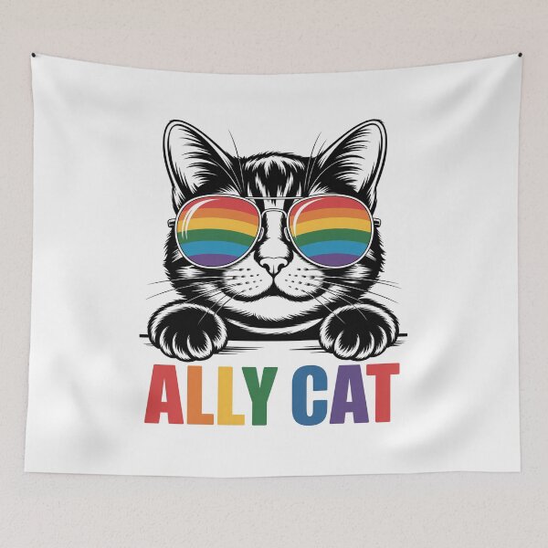 Item preview, Ally Cat Rainbow Gay Pride Lgbt designed and sold by Elenasriveras.