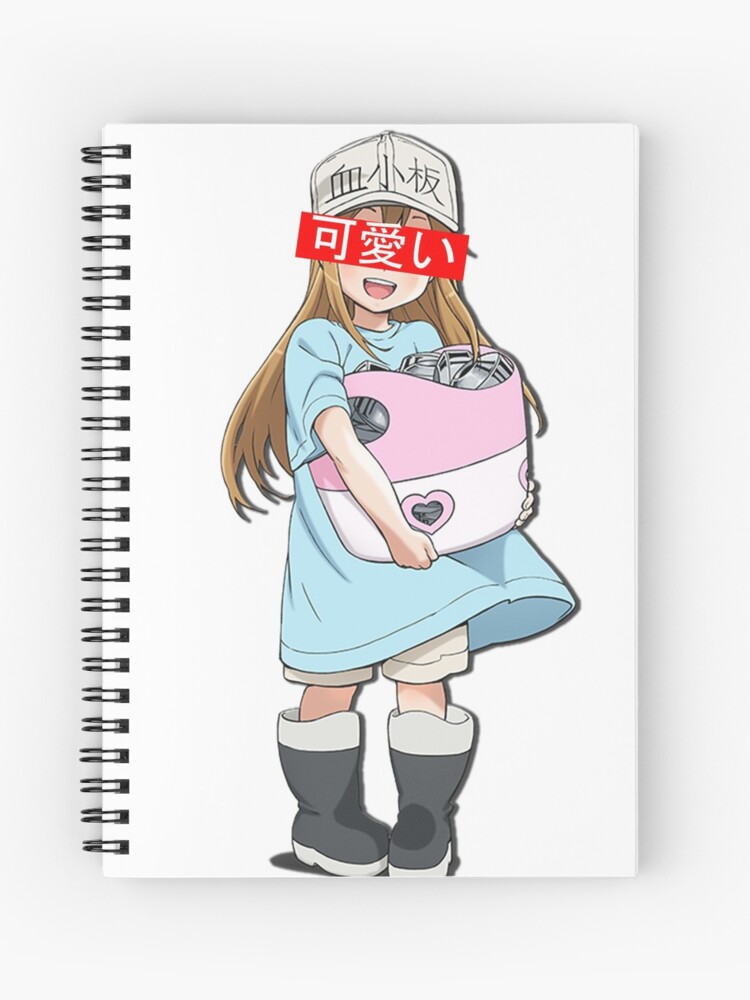 cells at work hataraku saibou platelet chan sticker spiral notebook by lilsugoi redbubble cells at work hataraku saibou platelet chan sticker spiral notebook by lilsugoi redbubble