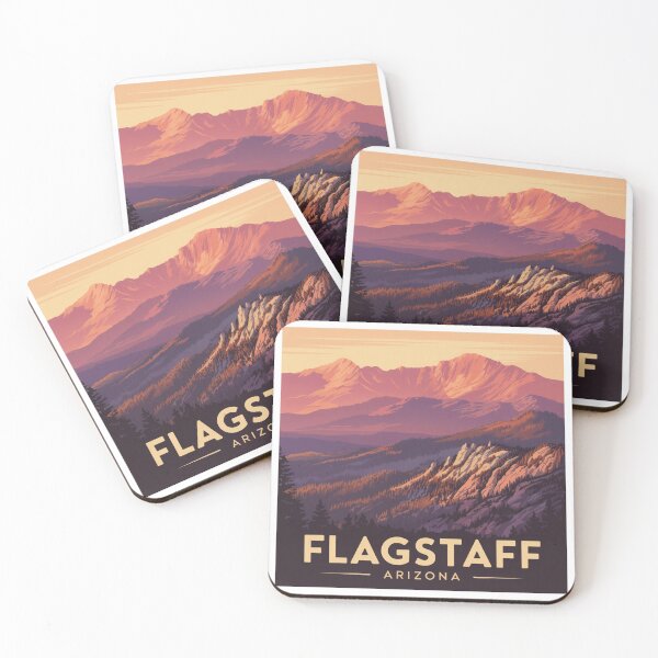 Item preview, Flagstaff Arizona Mountain Sunset Scenic Landscape Illustration designed and sold by CircinusStore.