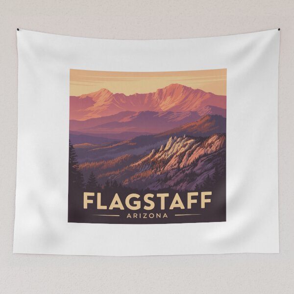 Item preview, Flagstaff Arizona Mountain Sunset Scenic Landscape Illustration designed and sold by CircinusStore.