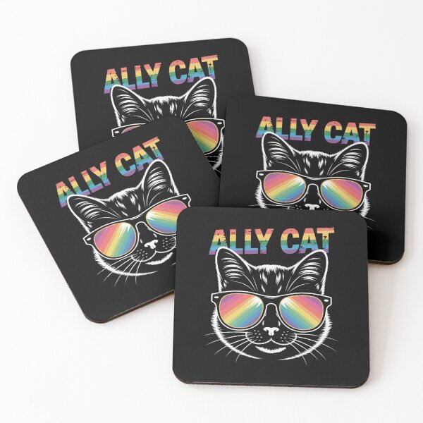Item preview, Ally Cat Sunglasses Gay Rainbow Pride Lgbt designed and sold by Elenasriveras.