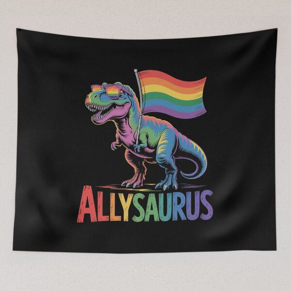 Item preview, Allysaurus Ally Lgbtq Pride Dinosaur designed and sold by Elenasriveras.