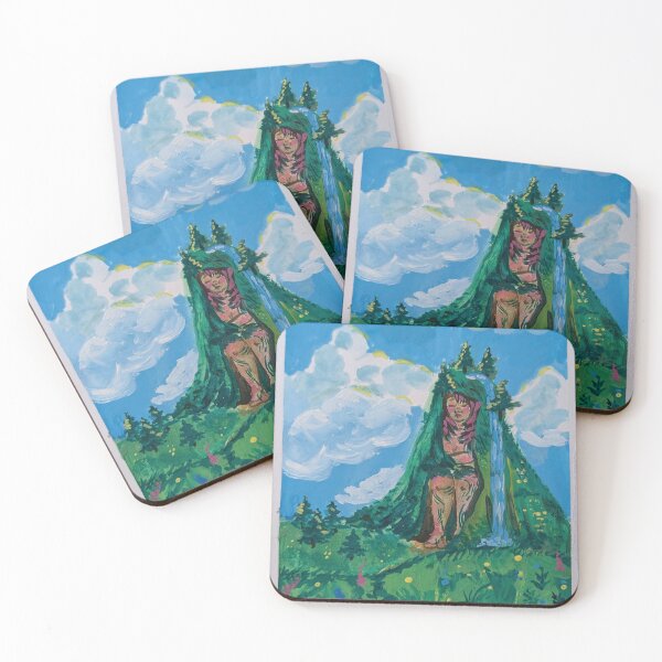 Item preview, Lady of the Mountain Painting designed and sold by the_langtry_art_logs.