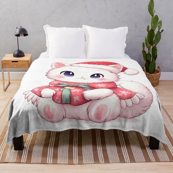 Item preview, Kawaii Christmas Cat – Cute Cozy Holiday Kitten designed and sold by kimkosovo.