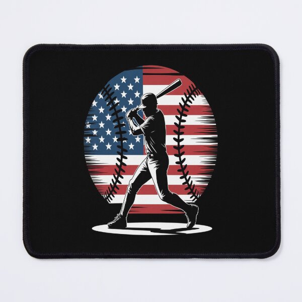 Item preview, American Baseball Player Batter With United States Flag designed and sold by orlodrake.