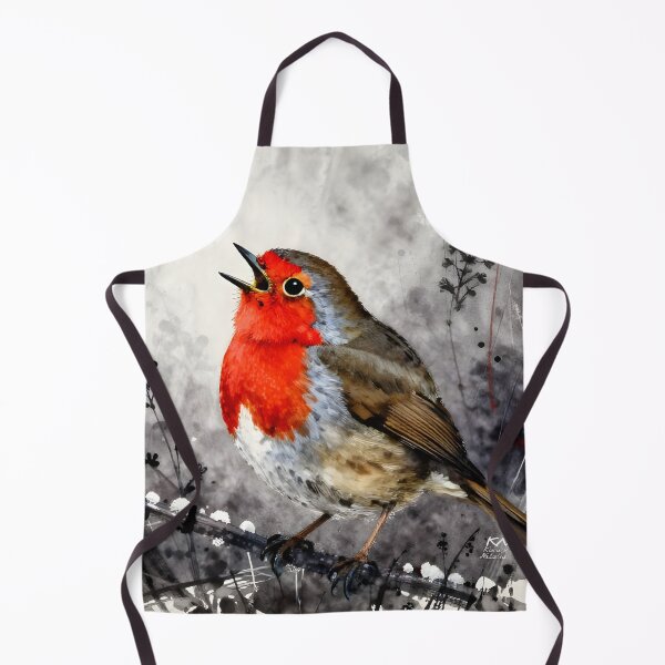 Item preview, Robin, winter, Christmas, holiday, nature, gift, black, LED, red, postcard, puzzle, canvas, print, magnet designed and sold by nataliakuruch.