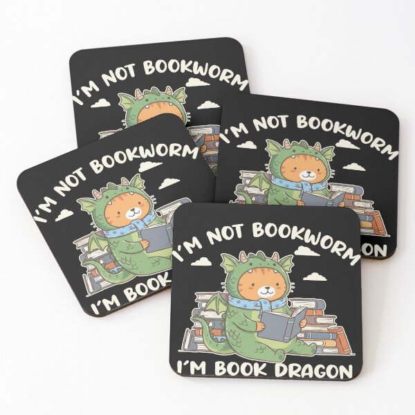 Item preview, I'm Not A Bookworm I'm A Book Dragon - Cute Reading Cat Art designed and sold by AdyKurniawan.