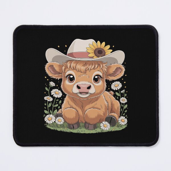 Item preview, Cute Highland Cow Scottish Hairy Cattle Floral designed and sold by Shannon Bosley.