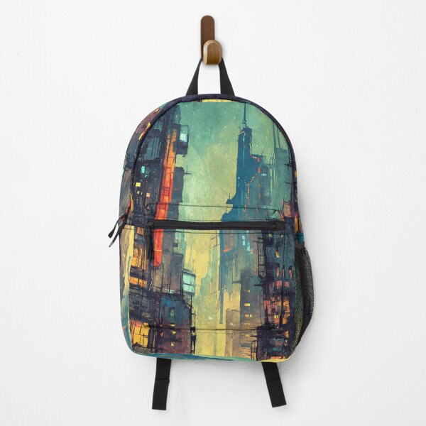 Item preview, Futuristic Cyberpunk Cityscape Neon Night designed and sold by bapupa.
