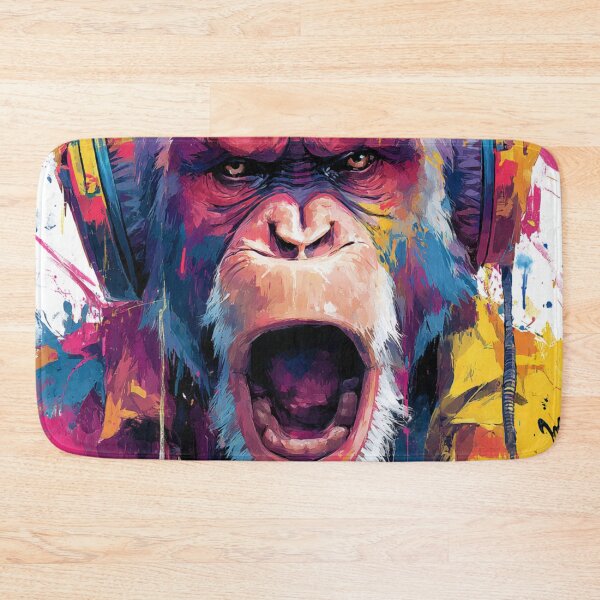 Item preview, Stylish Dj Monkey Ape Vibe With Colorful Headphones designed and sold by GrinGalore.