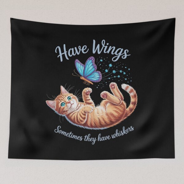 Item preview, Angels Don'T Always Have Wings They Have Whiskers Cat designed and sold by Elenasriveras.