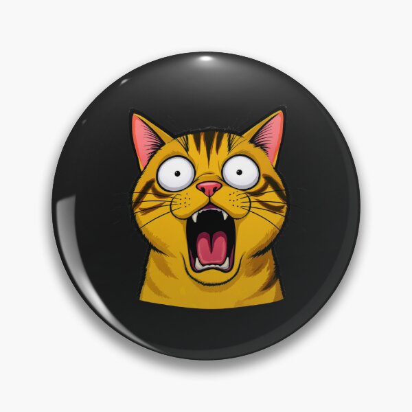 Item preview, Shocked Cat Meme | Funny Wide-Eyed Cat Sticker Reaction designed and sold by ColorSplash123.