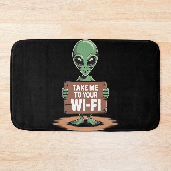 Item preview, Cute Martian Wi-Fi Funny Alien designed and sold by Shannon Bosley.