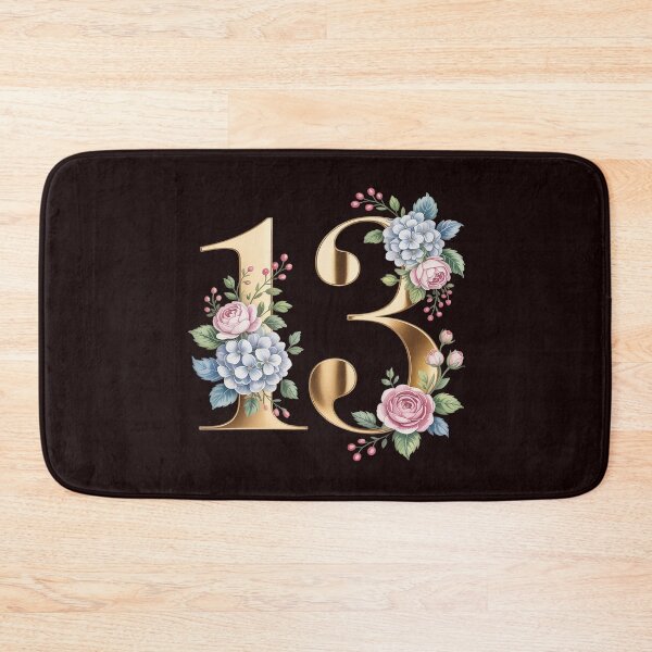 Item preview, Cute Monogram Initial Coloured Numbers Flowers 13 designed and sold by Shannon Bosley.